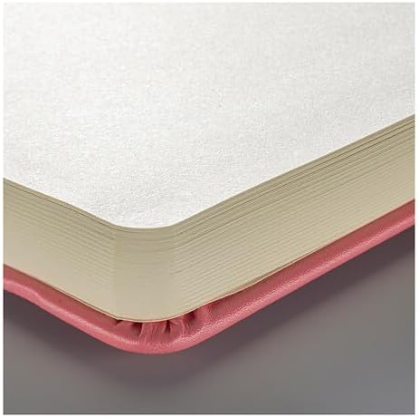 Talens Art Creation Sketchbook, Coral Red, 80 Sheets, 5.1 x 8.3 in | Hard-Bound Pocket Notebook, 140 GSM/94 lbs Paper, Acid-Free Cream Blank Paper, Ribbon Bookmark, and Elastic Closure