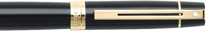 Sheaffer 300 Glossy Black Rollerball Pen with Gold Tone Trim