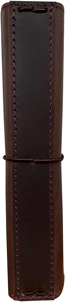 newestor Travelers Notebook Cover with Inner Pockets, Card Slots and Pen Holder, Standard Size, Dark Brown