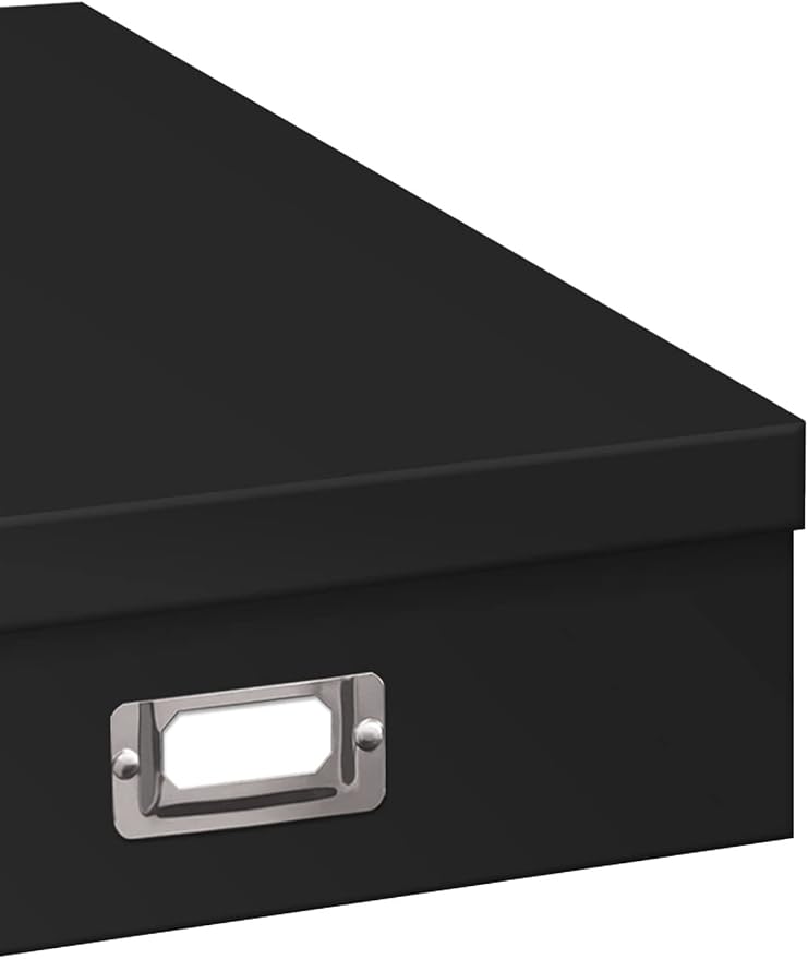 Pioneer Jumbo Scrapbook Storage Box, Black, 14.75 Inch x 13 Inch x 3.75 Inch