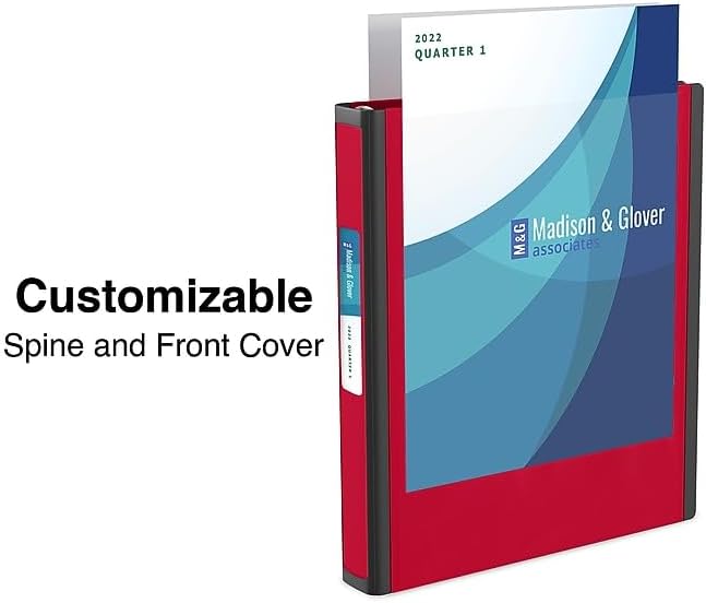 Staples Heavy-Duty 1-Inch D-Ring Binder, Red – 3-Ring Binder with Removable Spine Label, Durable Polypropylene for School & Office