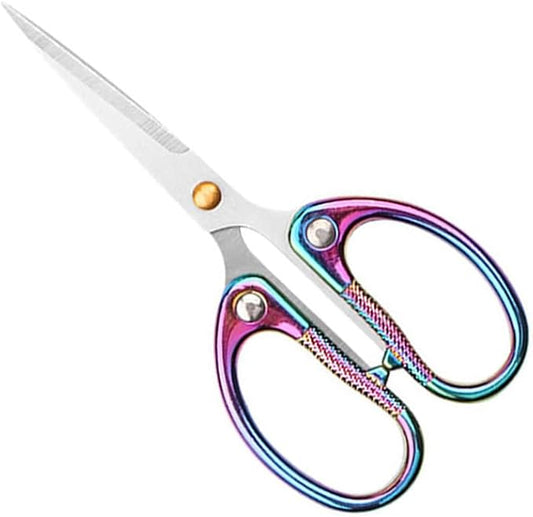5-inch Small Craft Scissors, Sharp Blades Office Scissors for Desk, Stainless Steel All Purpose Scissors for Office, Home, School, DIY, Sewing, Fabric (Colorful)
