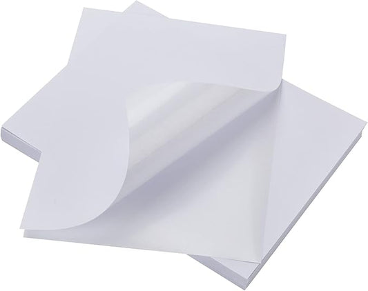 LabelMore 8.5 x 11 Full Sheet Sticker Label for Laser & Inkjet Printers, 1000 mailing Shipping Labels, White