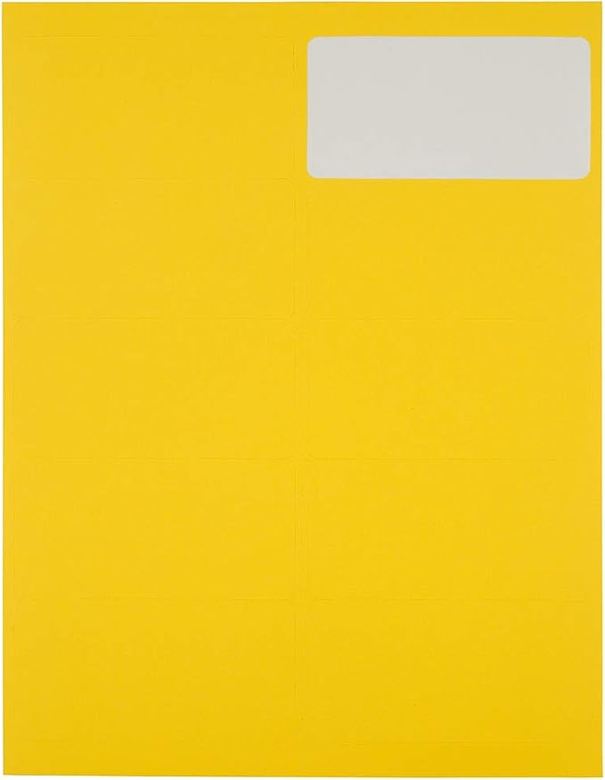 JAM PAPER Shipping Address Labels - Standard Mailing - 2 x 4 - Yellow - 120/Pack