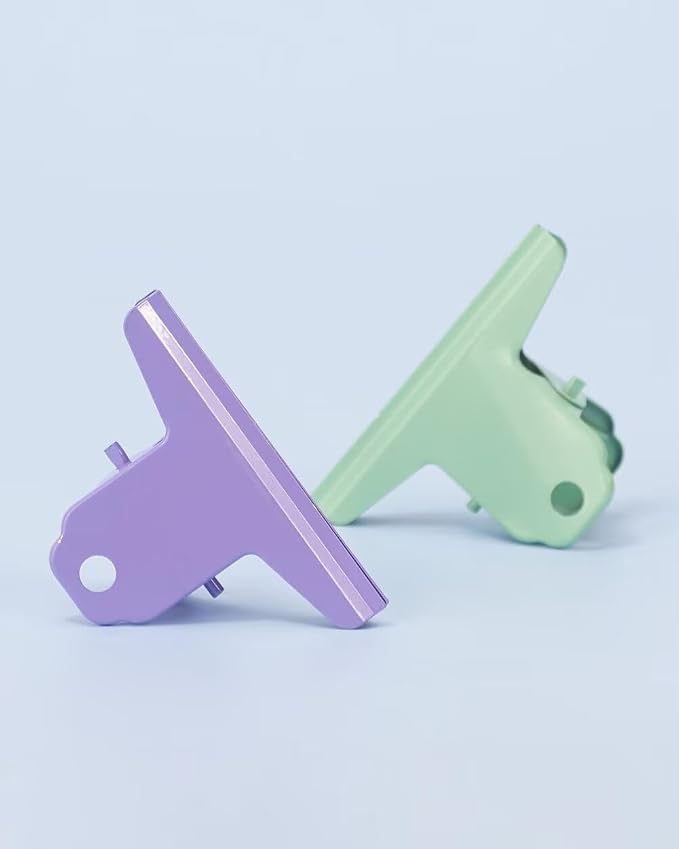 2PCS Extra Large Binder Clips Metal Bulldog Clips Large Paper Clamps Holder Chip Clips for Home School Office Drawing Bag Green 3inch