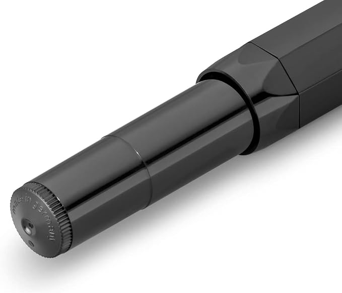 Kaweco CLASSIC SPORT Fountain Pen Black with 23 Carat Gold-Plated Steel Nib and Iridium Tip for Ink Cartridges I Sport Fountain Pen 13 cm I Nib: B (Broad)