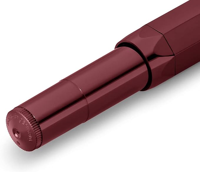 Kaweco CLASSIC SPORT Fountain Pen Bordeaux with 23 Carat Gold-Plated Steel Nib and Iridium Tip for Ink Cartridges I Sport Fountain Pen 13 cm I Nib: B (Broad)
