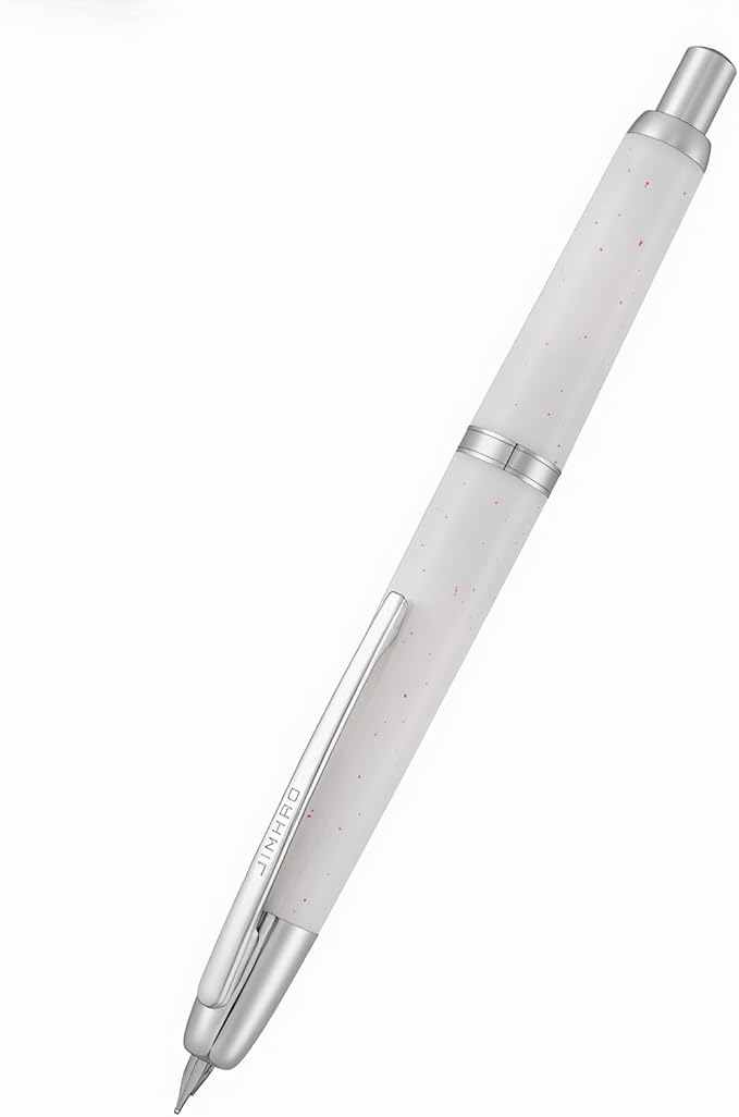 JINHAO 20 Press Fountain Pen Retractable EF Nib Plastic With Clip Writing Ink Converter winter Snow red gold clip