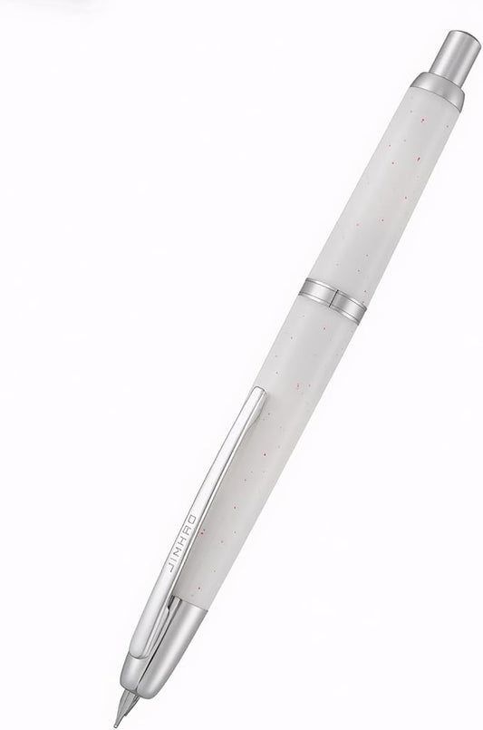 JINHAO 20 Press Fountain Pen Retractable F Nib Plastic With Clip Writing Ink Converter winter Snow red gold clip