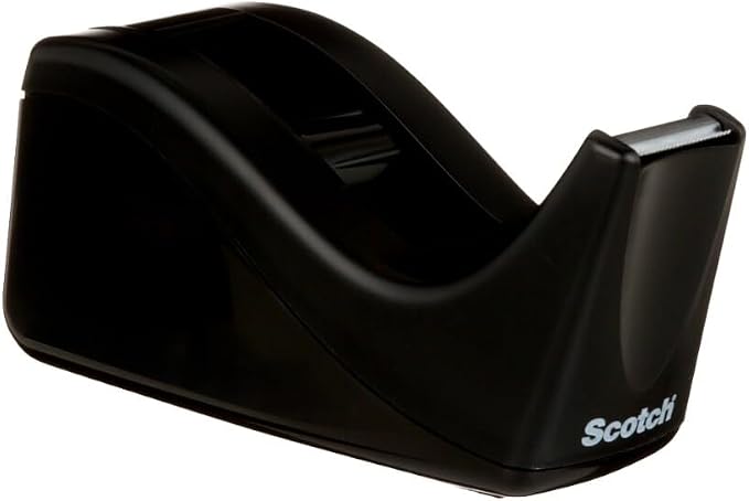 Scotch Desktop Tape Dispenser,Black Two-Tone,1 Dispenser/Pack (C60-BK),(Pack of 12)