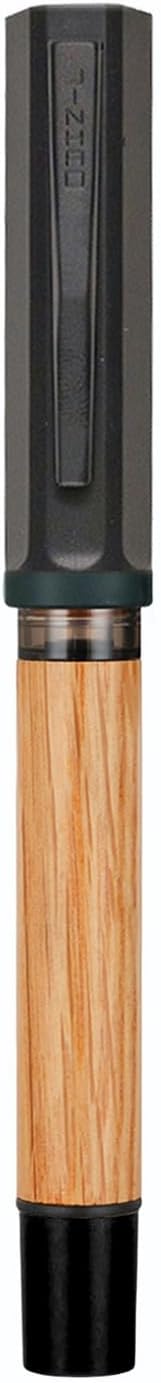 Jinhao 58 Natural Oak Wood Fountain Pen, Fine Nib Writing Pen (Ebony) | Handcrafted natural oak wood pen with converter. Elegant executive gift for journaling, sketching & calligraphy.