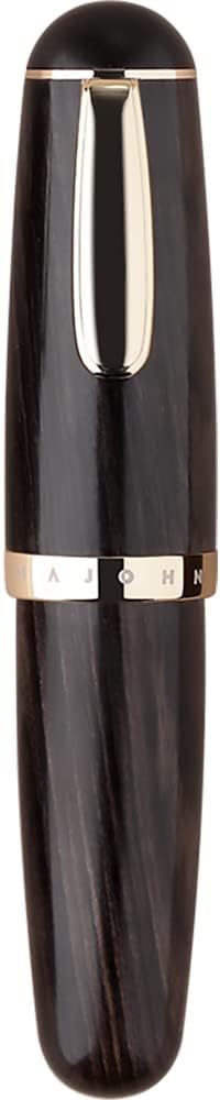 Majohn Q1 Fountain Pen Extra Fine Nib Black Wood, Eyedropper Filling Pocket Pen Large Capacity