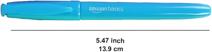 Amazon Basics Chisel Tip Highlighters, Fluorescent Ink, Vibrant Assorted Colors, School Supplies, 24-Pack