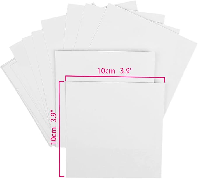 Watercolor Paper Sketchbook,3.9x3.9 Inch Mini Mixed Media Notebook,20 Sheets 140lb/300gsmTearable Artist Paper,Small Travel Drawing Journal for Adults,Painting,Watercolors,Art Supplies,White