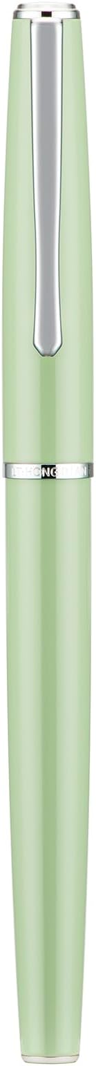 Hongdian 920S Fountain Pen Grass Green Metal Office Pen, Iridium Extra Fine Nib Classic Pen with Ink Converter