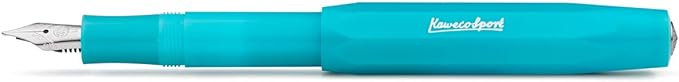 Kaweco FROSTED SPORT Fountain Pen Light Blueberry I Premium Fountain Pen for Ink Cartridges I Exclusive Fountain Pen 13 cm I Nib: BB (Extra Broad)