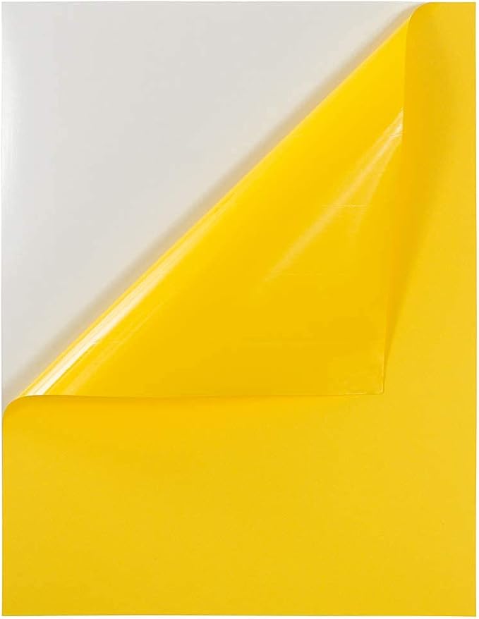JAM PAPER Full Sheet Shipping Labels - Printable Sticker Paper - 8 1/2 x 11 - Yellow - 10 Full Pages/Pack