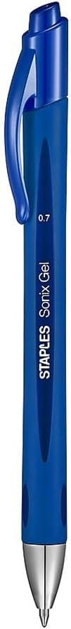 STAPLES Retractable Gel Pens, Medium Point 0.7mm, Blue Ink, 36 Pack – Sonix Smooth‑Writing Gel Pens for Office & School Use