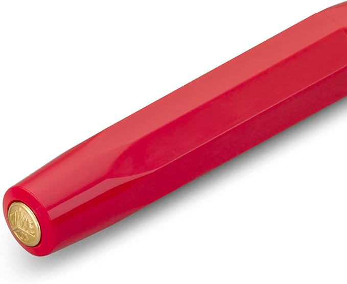 Kaweco CLASSIC SPORT Fountain Pen Red with 23 Carat Gold-Plated Steel Nib and Iridium Tip for Ink Cartridges I Sport Fountain Pen 13 cm I Nib: M (Medium)
