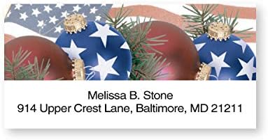 Personalized American Pride Holiday Sheeted Name & Address Labels