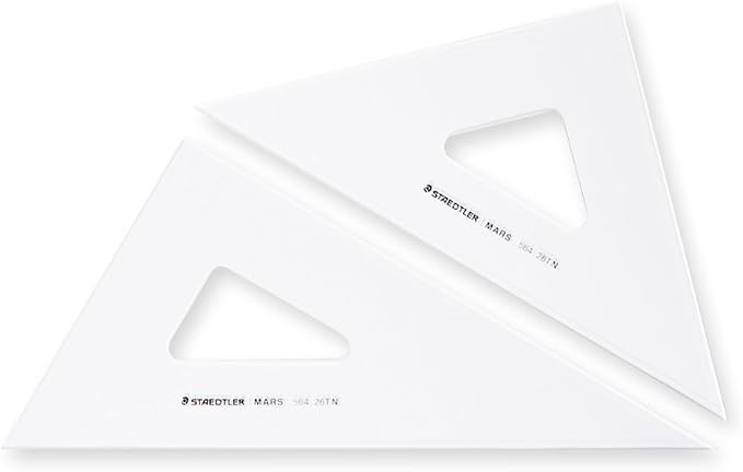 STAEDTLER 564 26 TN Ruler Triangle Ruler for Drafting Set Ink Edge Mars