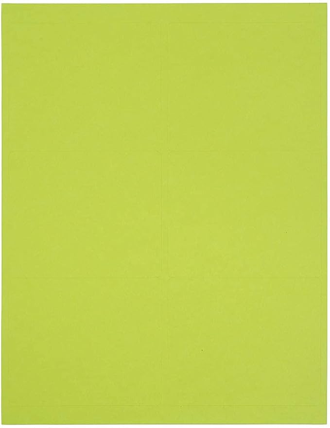 JAM PAPER Shipping Address Labels - Large - 3 1/3 x 4 - Lime Green - 120/Pack