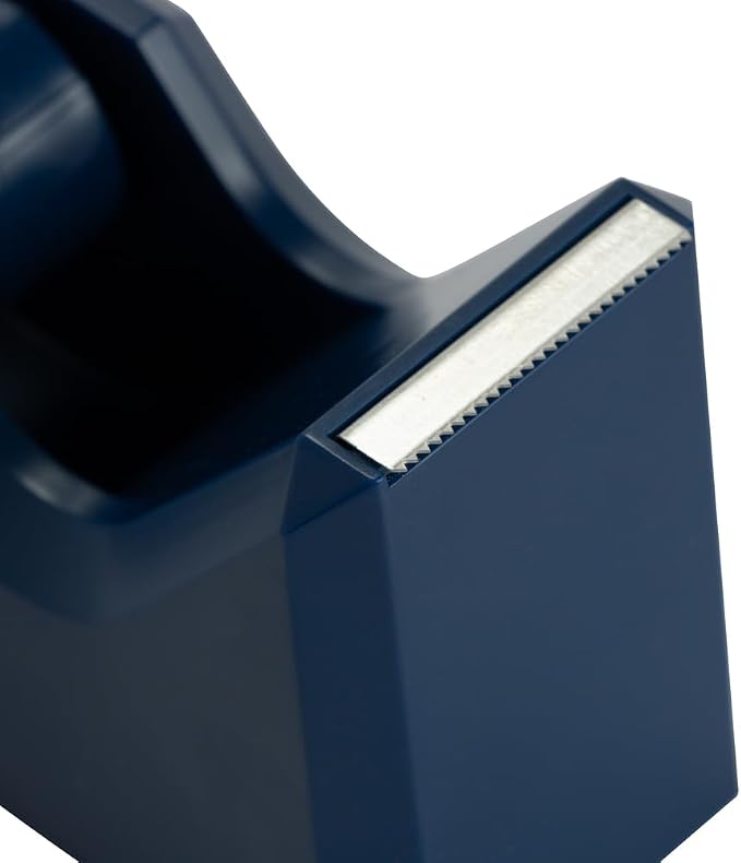JAM PAPER Colorful Desk Tape Dispensers - Navy Blue - 3/Pack
