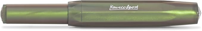 Kaweco LUNAR SPORT Fountain Pen Shadow Green I Premium Reservoir Pen with Steel Nib for Ink Cartridges 13 cm I Nib: EF (Extra Fine)