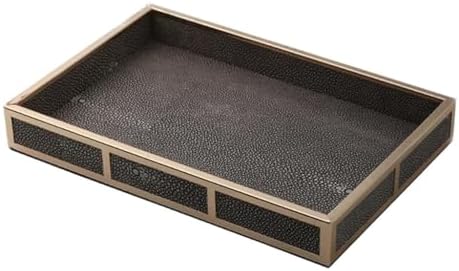 Luxury Leather Valet Tray for Desk Organizer - Stylish Storage Box for Men & Women, Perfect for Keys, Jewelry, Watches, Remote Controls & Cell Phones - Blue