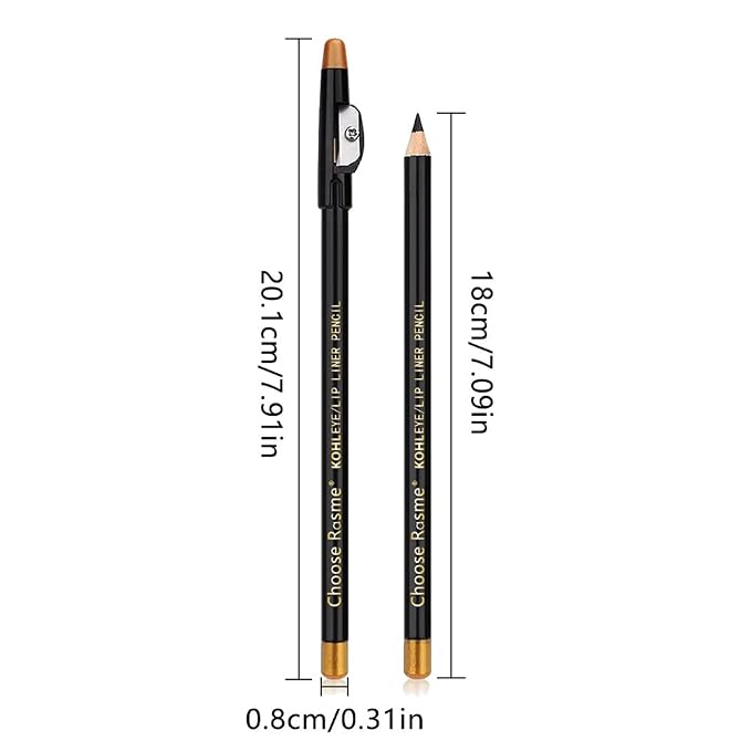 FeiCuiYun 5Pcs Wooden Hard-Core Eyebrow Pencils for Women, Light Brown Eyebrow and Eyeliner Pencil, Long Lasting Waterproof and Sweat-Proof, Beginner Makeup Brow Pencil, Create a Natural Eye Brow