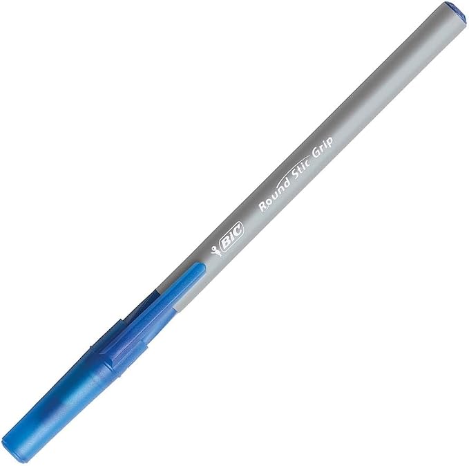 BIC Round Stic Grip Xtra Comfort Assorted Colors Ballpoint Pens, Medium Point (1.2mm), 36-Count Pack, Perfect Writing Pens With Soft Grip for Superb Comfort and Control, Pack of 18