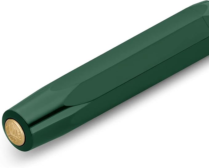 Kaweco CLASSIC SPORT Fountain Pen Green with 23 Carat Gold-Plated Steel Nib and Iridium Tip for Ink Cartridges I Sport Fountain Pen 13 cm I Nib: EF (Extra Fine)