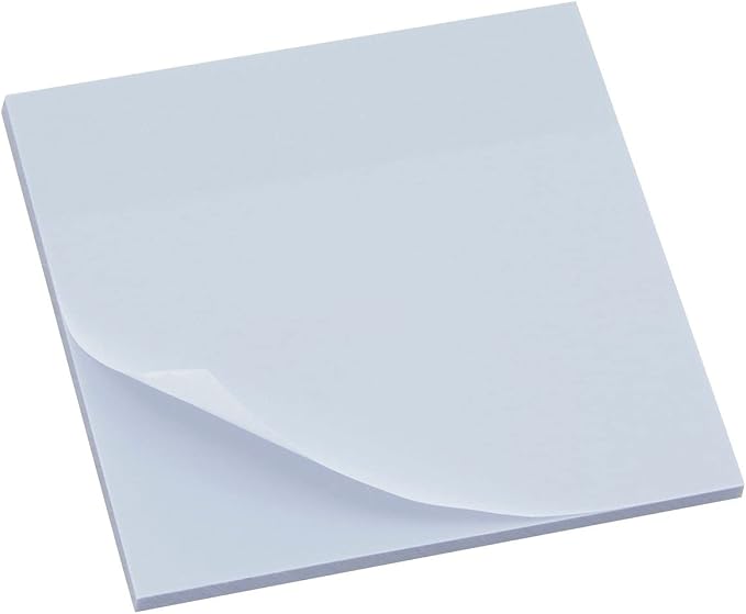 12-Pack 3x3-Inch Transparent Sticky Notes, 5.2mil Clear Plastic Self-Stick Sheets in Blue, Yellow, and Pink for Notes, Annotations, and Bookmarks, 50 Sheets per Pad, 600 Sheets Total