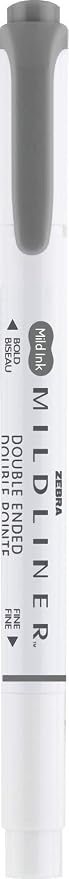 Zebra Pen MILDLINER No Bleed Highlighter, Dark Gray Color, Dual Tip, 12-Pk | Broad and Fine Point Tip Marker Set, Ideal for Bible Highlighting, Journaling, Office, School and Teacher Supplies (78510upc)