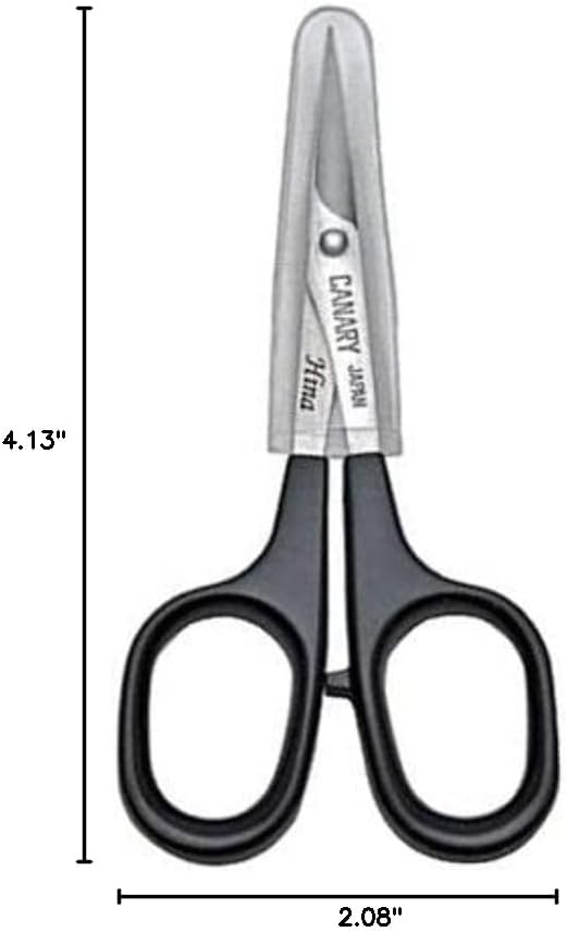 CANARY Paper Art Scissors 4", Mini Precision Scissors for Paper Cutting Art, Cutouts, Lace, Crafts, Kirie, Made in Japan