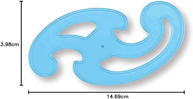 STAEDTLER Mars Professional French Curve Design Ruler Set for Pattern Making 18-Pack (18 Sets of 3 pcs), 3 Essential A B C Shapes, Blue Transparent Plastic with Inking Edge, 54 Count