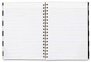 Cambridge Business Notebook, Hardcover, 80 Sheets, 9-1/2 x 7", Fashion, Black/White Stripe (59012)