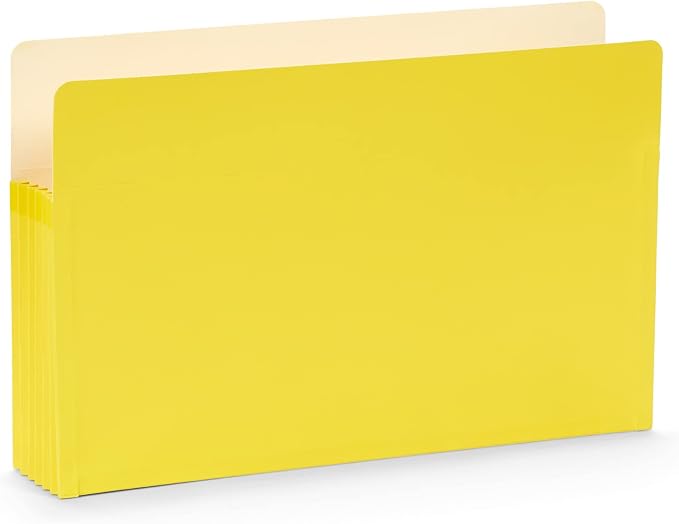 Blue Summit Expandable Legal File Folders for Bulky Documents, Legal Size, 5" Expansion, Assorted Colors, 10 File Pockets
