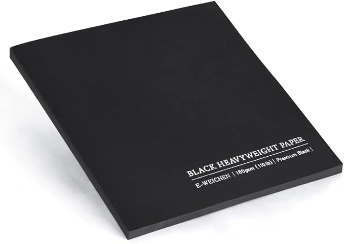 4.9x4.9 Inches Black Paper Sketchbook,30Sheets (180gsm /110lb) Premium Heavyweight Paper Sketchbook,Art Sketch Book for Pencil, Pastel, Gel Pen, Charcoal, Metallic Marker