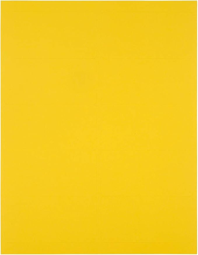 JAM PAPER Shipping Address Labels - Standard Mailing - 2 x 4 - Yellow - 120/Pack