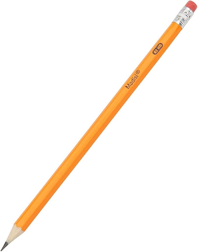 Madisi Wood-Cased #2 HB Pencils Bulk, 576 Count, Pre-sharpened | Box of Number 2 Pencils, Yellow, School Pack