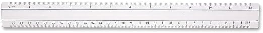 Westcott 15571 Clear Data Processing Magnifying Ruler, 12 Inch