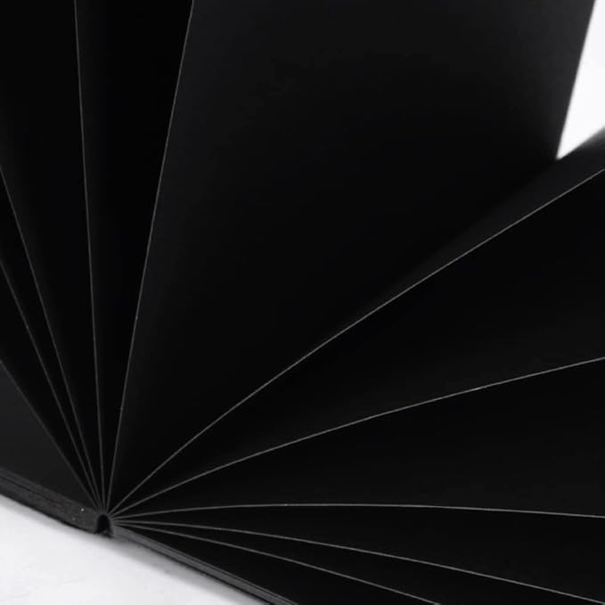 4.9x4.9 Inches Black Paper Sketchbook,30Sheets (180gsm /110lb) Premium Heavyweight Paper Sketchbook,Art Sketch Book for Pencil, Pastel, Gel Pen, Charcoal, Metallic Marker