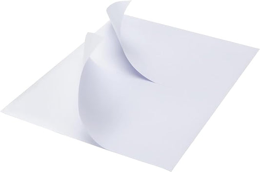 MFLABEL Half Sheet Shipping Labels (8.5" x 11") - 300 Self-Adhesive Labels for Laser/Inkjet Printers | 2-UP Design for FedEx, UPS, Amazon FBA | Matte Finish No-Jam Labels + 12 Free Fragile Stickers