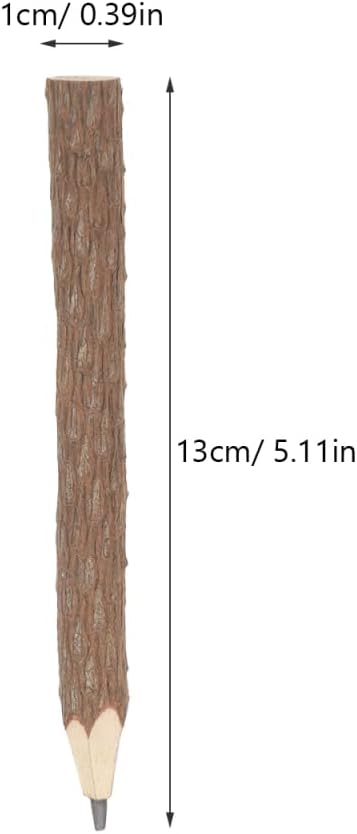 NUOBESTY 30 Pcs Natural Bark Twig Pencils Rustic Tree Branch Wooden Pencils for Kids Creativity Office School Supplies