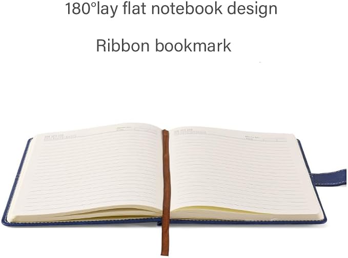 A5 Notebook Journal Leather Journal Hardcover With Pen Set for Work School Writing Business Notebook 200 pages + pen refill + gift box packaging(Black)
