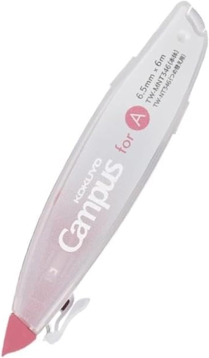 KOKUYO Correction Tape, 0.26 inches (6.5 mm) Wide for A 7mm Ruled Notebook, 19.7 ft (6 m) long, Pink, Japan Import (TW-MNT346)