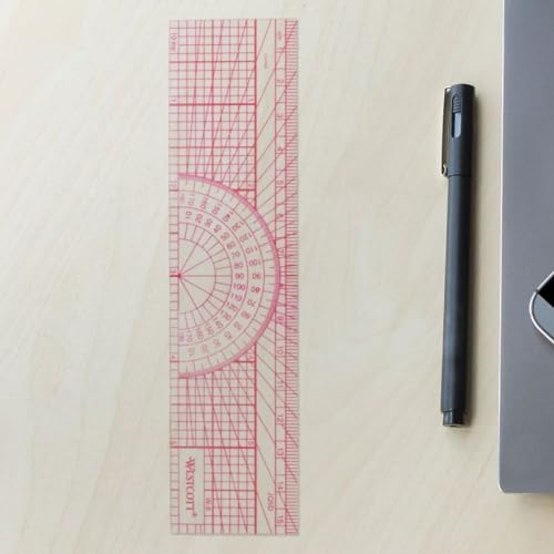 Westcott W-8 Engineers’ Protractor Ruler, 6 in (Pack of 2)