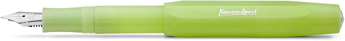 Kaweco Frosted Sport Fountain Pen - Fine Lime, Fine