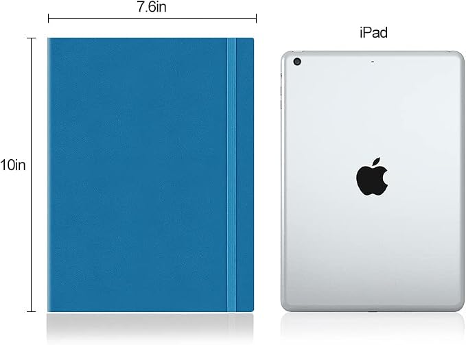 AHGXG Lined Journal Notebook, 408 Numbered Pages, A5 Size (5.7'' x 8.3'') | 2 Pack, for Men & Women, Journaling, Writing, Work & Office, Leather Hardcove (Green Blue)
